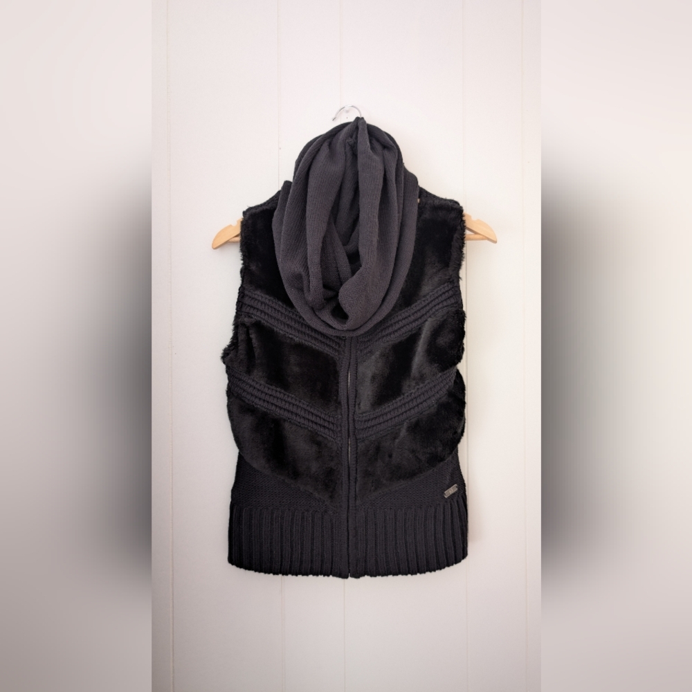 Apple Bottoms Black Cowl Neck Sweater Vest